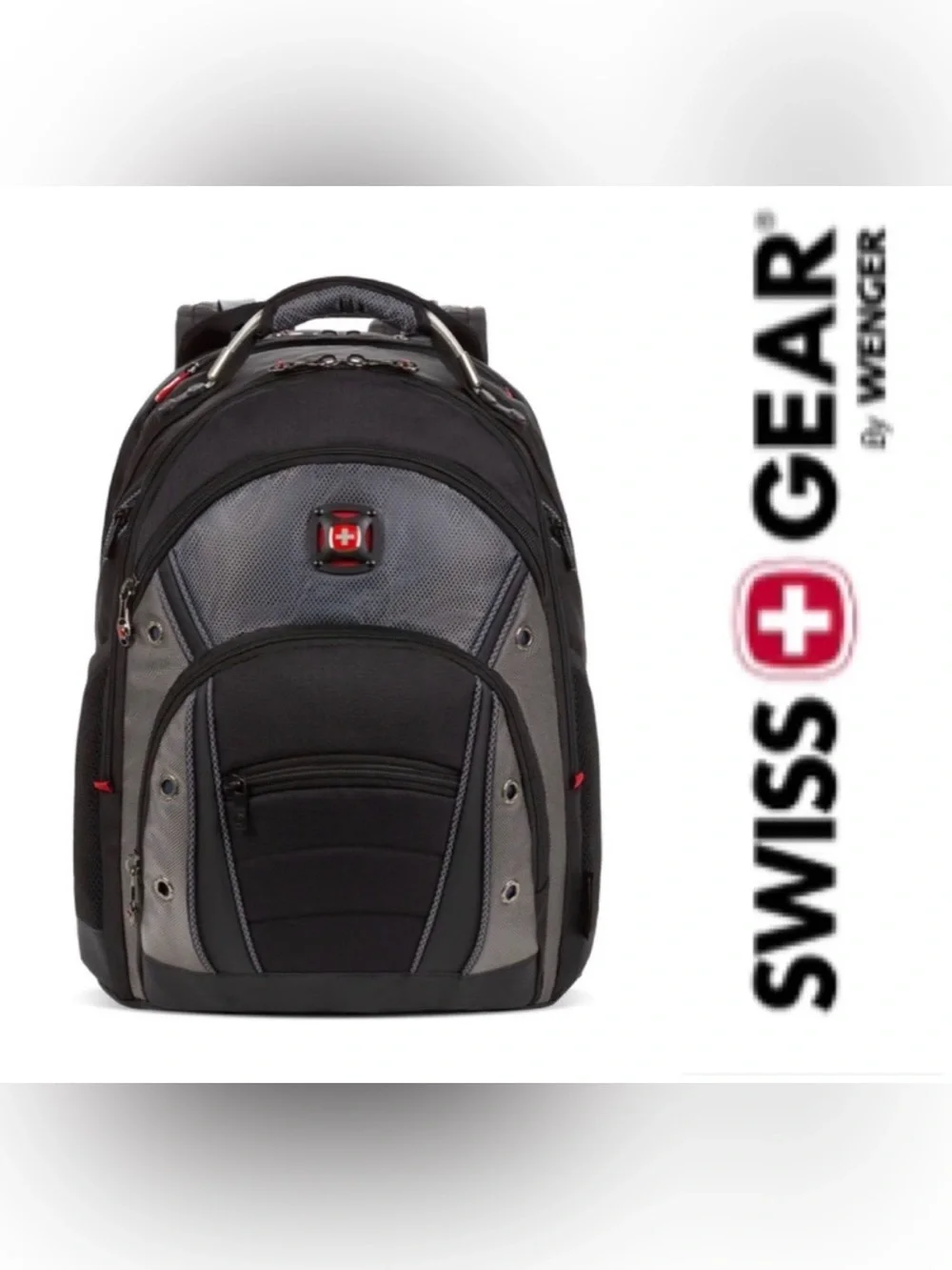 WENGER SWISSGEAR SYNERGY BACKPACK LAPTOP DAY PACK RUGGED BLACK MILITARY STYLE